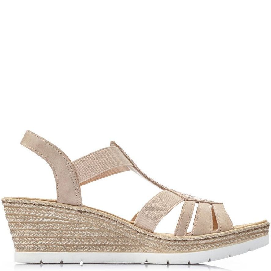 RIEKER Basutės moterims, Rožinė, SANDALS 3