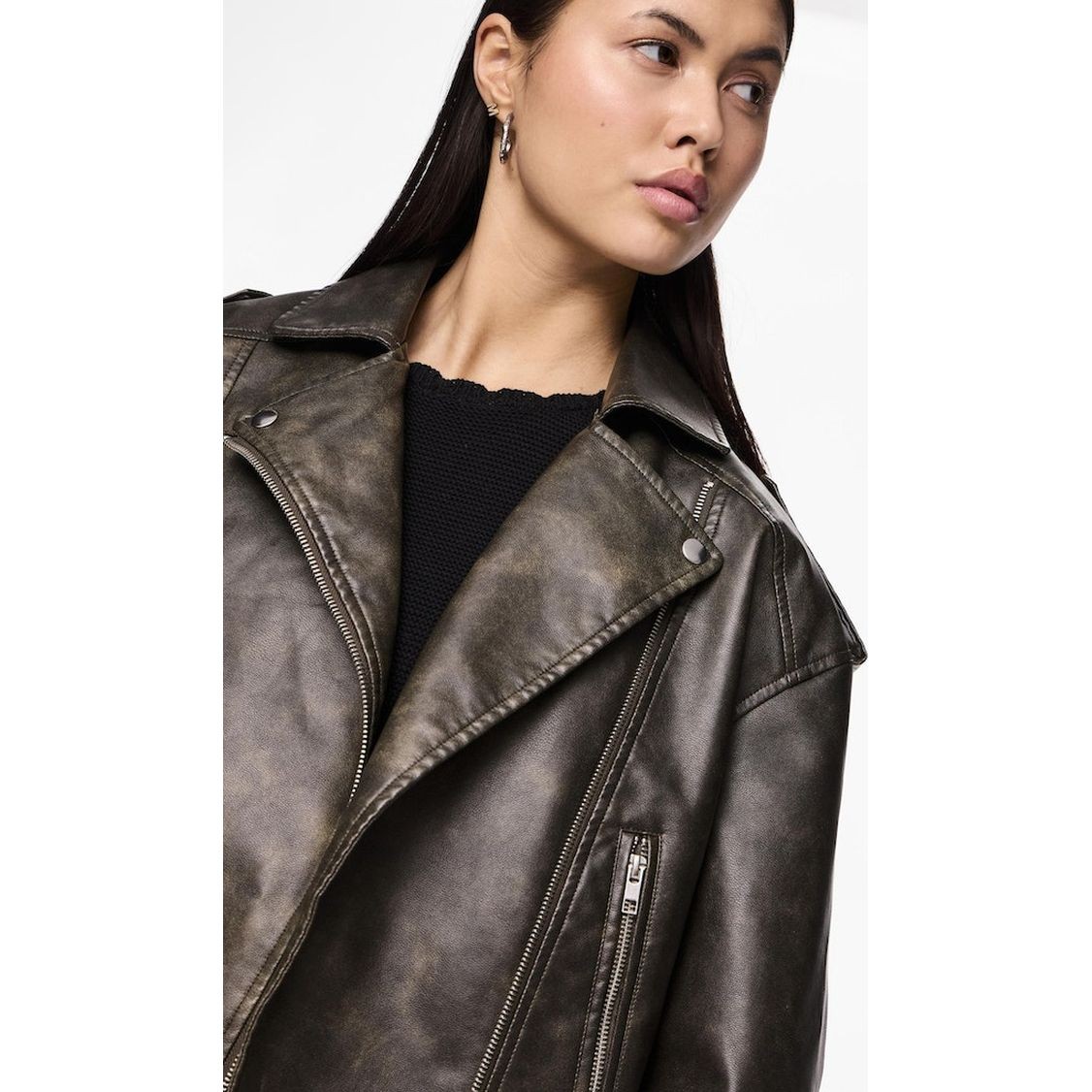 PIECES Striukė moterims, Juoda, Pcamina jackets 6