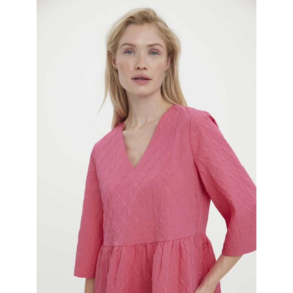 VERO MODA Mini suknelė moterims, Rožinė, VMFRY 3/4 SHORT DRESS 2