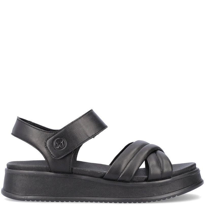 RIEKER Basutės moterims, Juoda, SANDALS 2