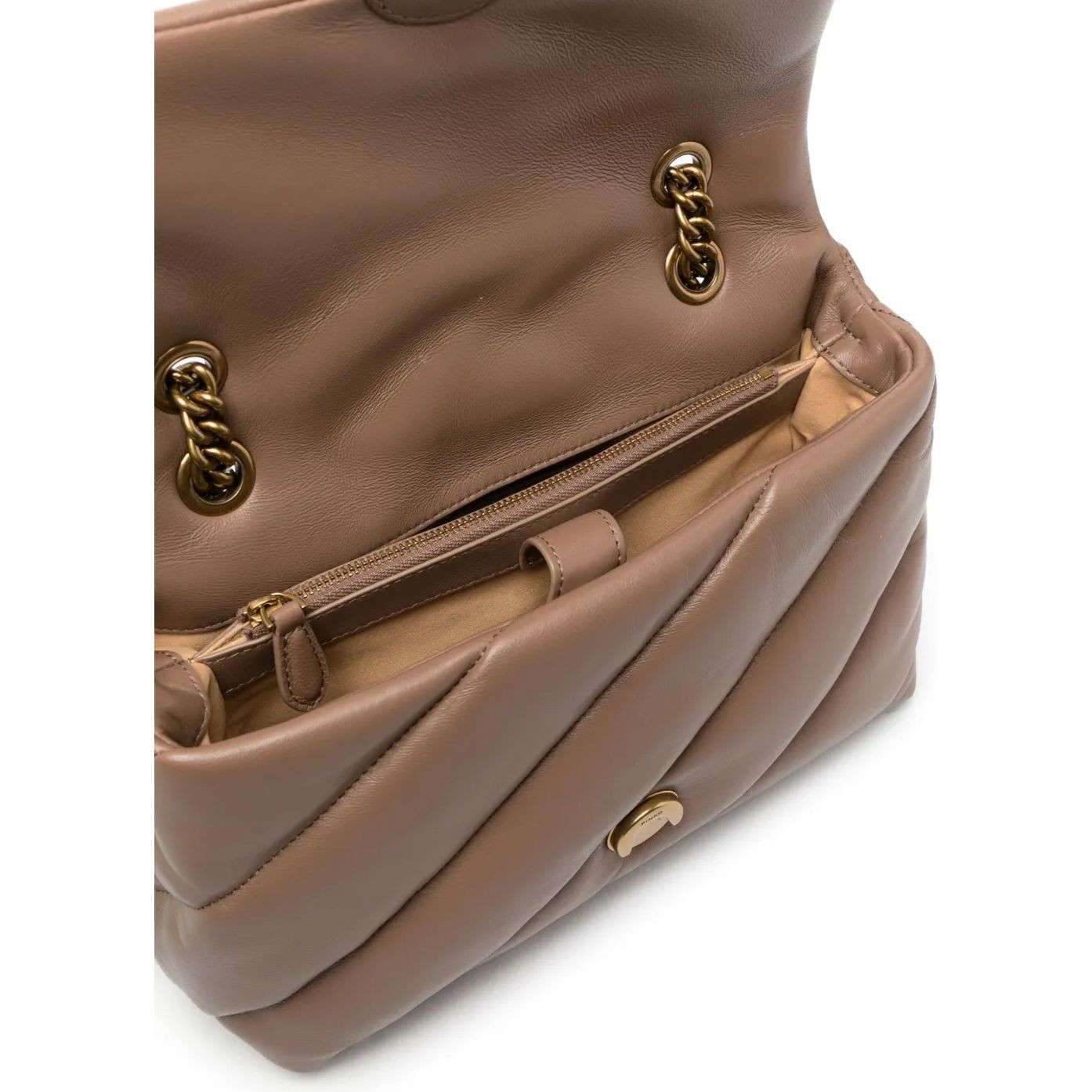 PINKO Rankinė per petį moterims, Ruda, Love puff classic shoulder bag 4