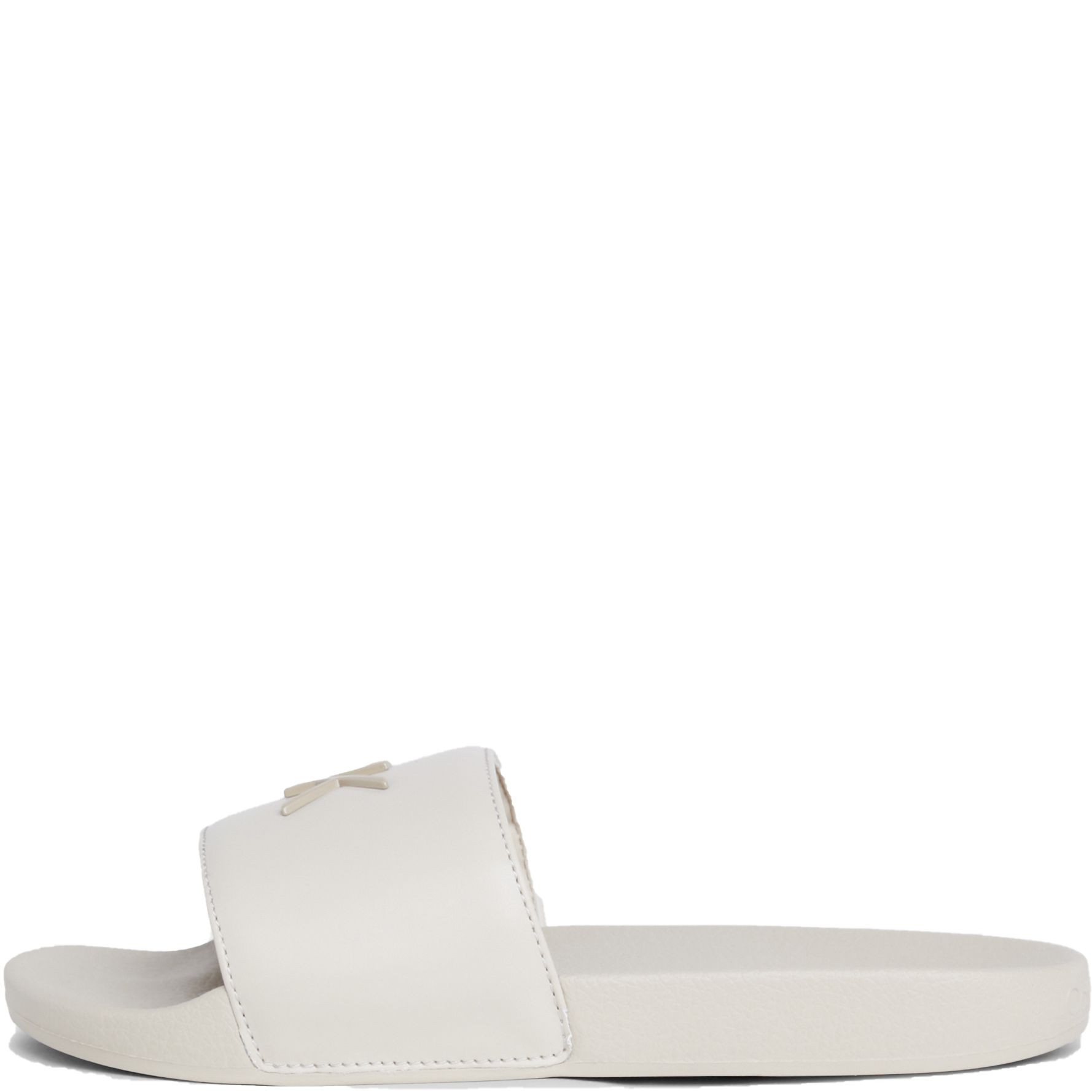CALVIN KLEIN Guminės šlepetės moterims, Smėlio, Pool slide relock 6