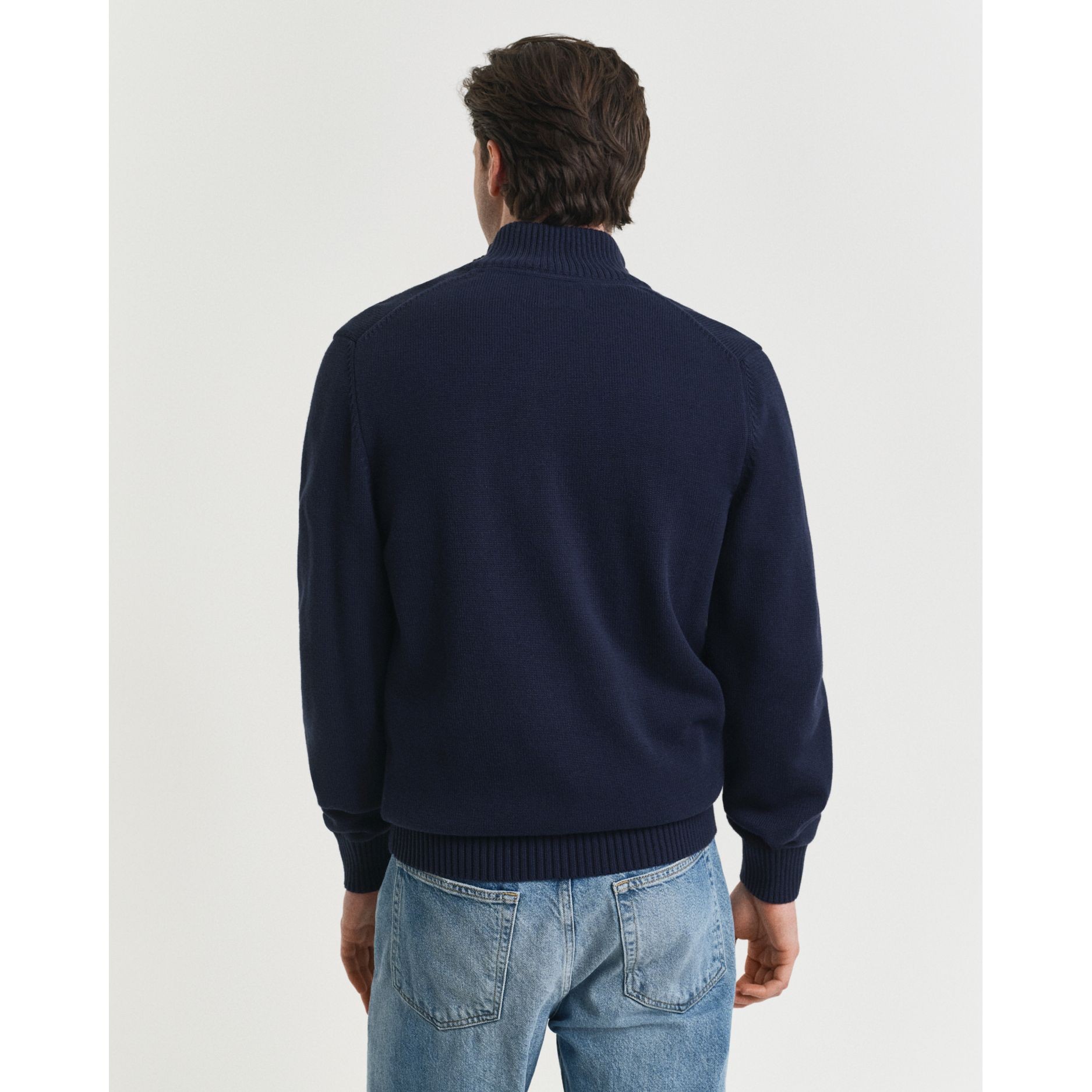 GANT Megztinis vyrams, Mėlyna, casual cotton half zip 9