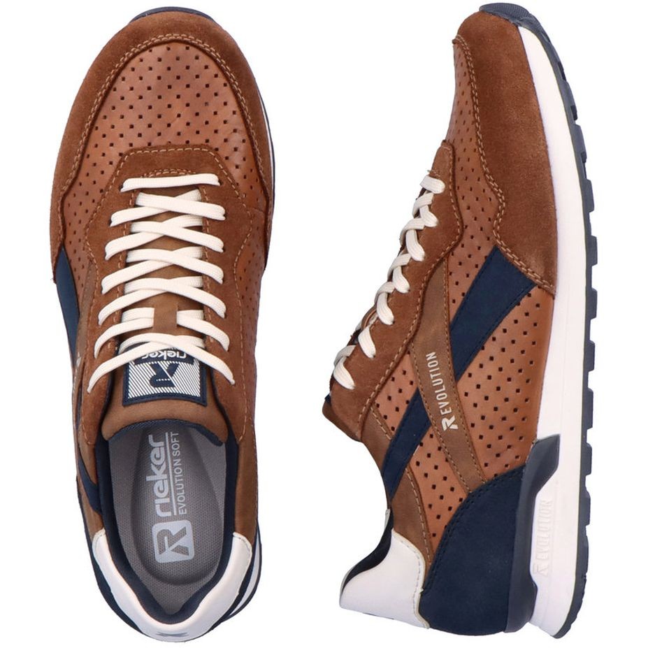 RIEKER Laisvalaikio bateliai vyrams, Ruda, LEISURE 11