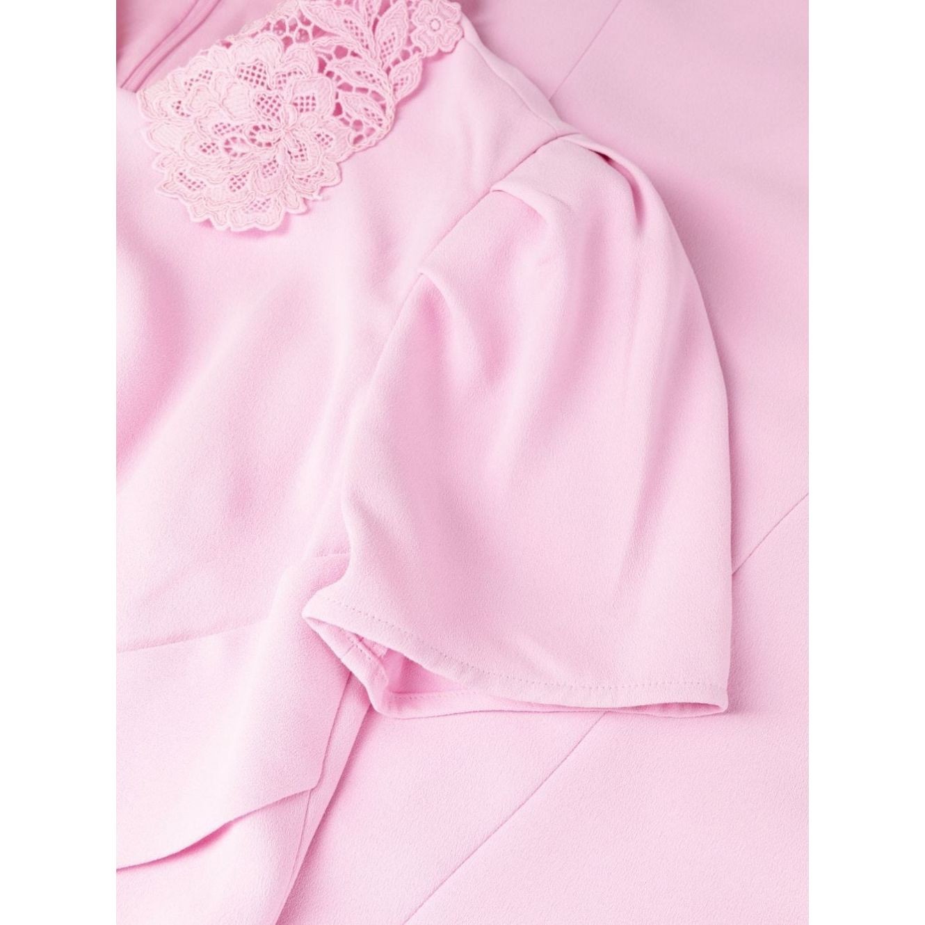 SELF PORTRAIT Midi suknelė moterims, Rožinė, Pink heavy crepe midi dress 2