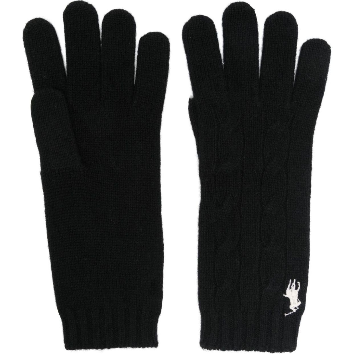 POLO RALPH LAUREN Pirštuotos pirštinės moterims, Juoda, Glove 1