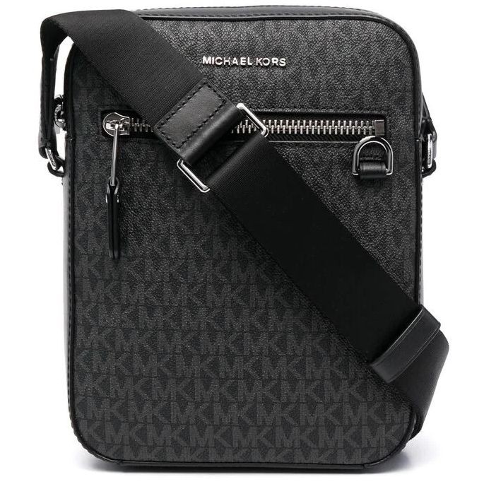 MICHAEL KORS Rankinė per petį vyrams, Juoda, Henry flight bag 1