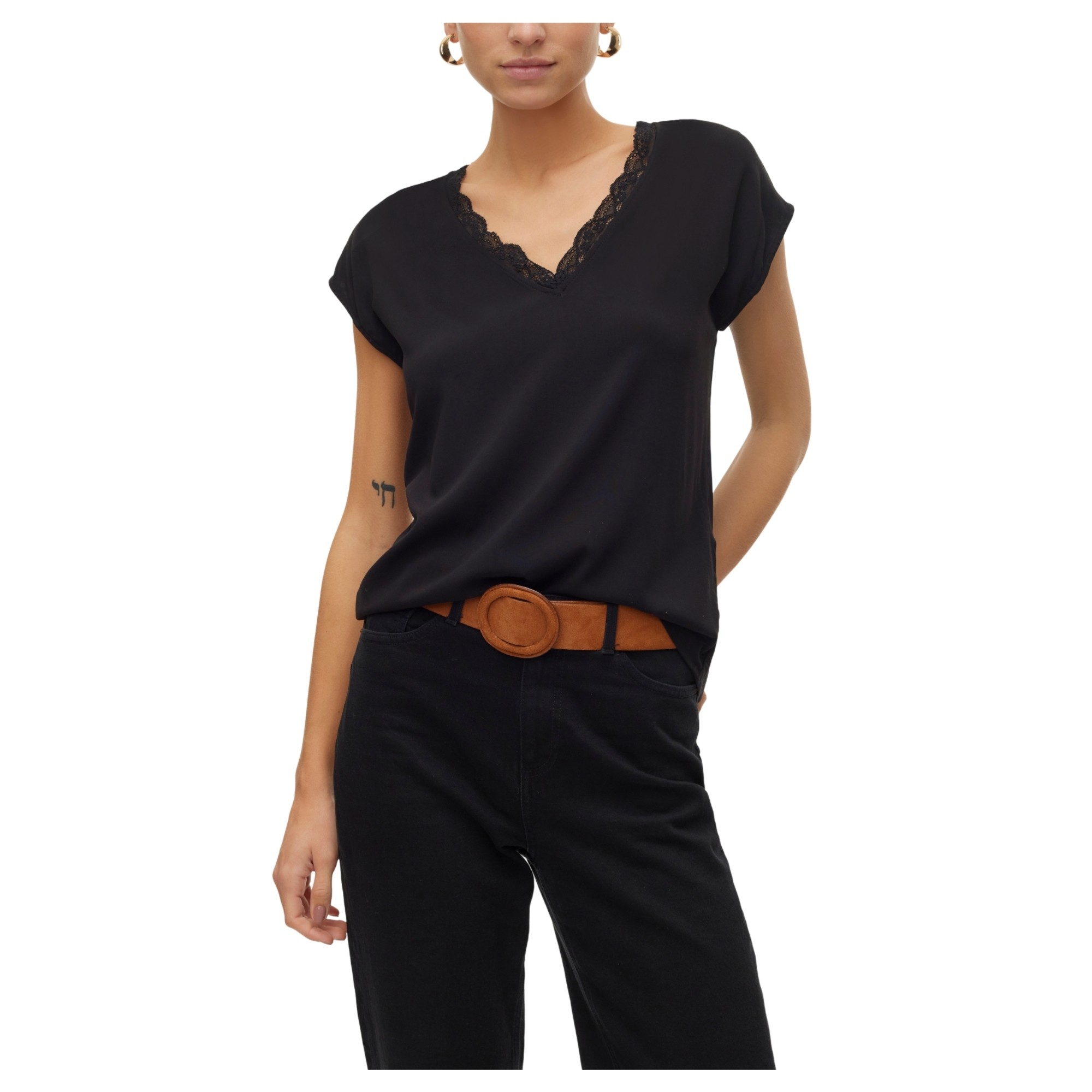 VERO MODA Palaidinės moterims, Juoda, Bella lace 1