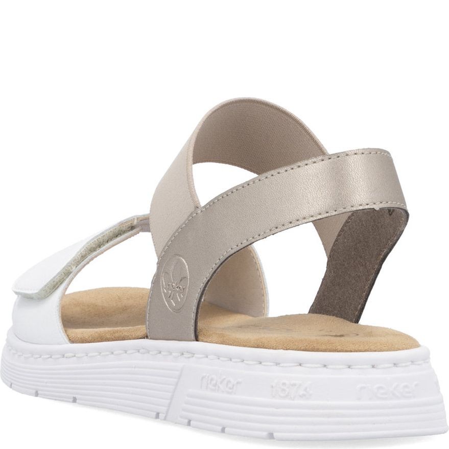 RIEKER Basutės moterims, Balta, SANDALS 4