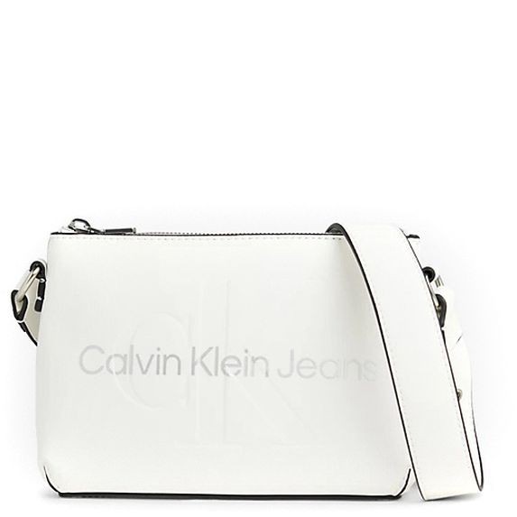 CALVIN KLEIN JEANS Rankinė per petį moterims, Balta, Sculpted camera pouch 1