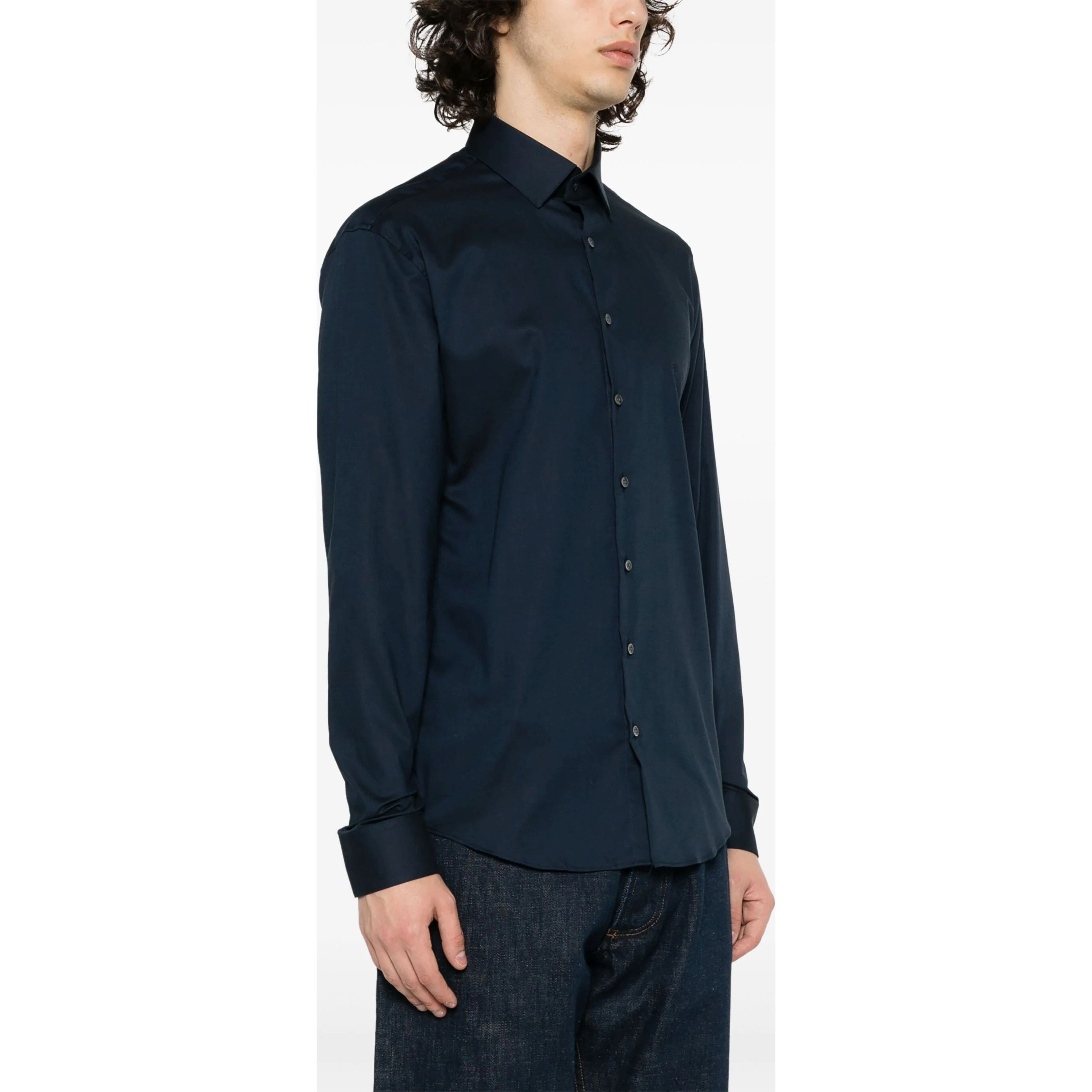 CALVIN KLEIN Marškiniai ilgomis rankovėmis vyrams, Mėlyna, L/s shirt 2