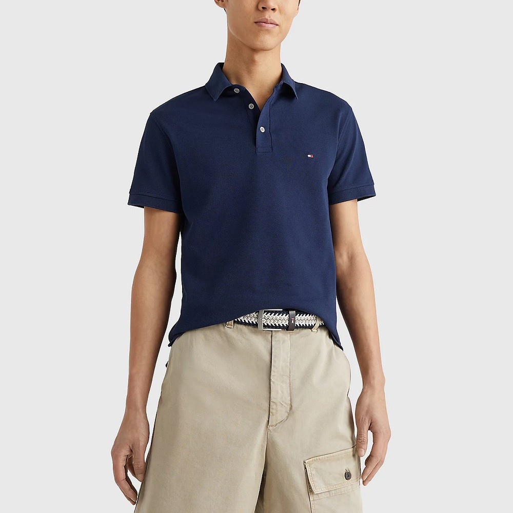 TOMMY HILFIGER Polo marškiniai trumpos rank. vyrams, Mėlyna, 1985 slim polo 2