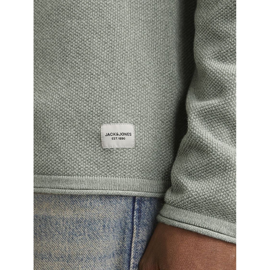 JACK & JONES Megztinis vyrams, Žalia, Ehill knit crew neck 3