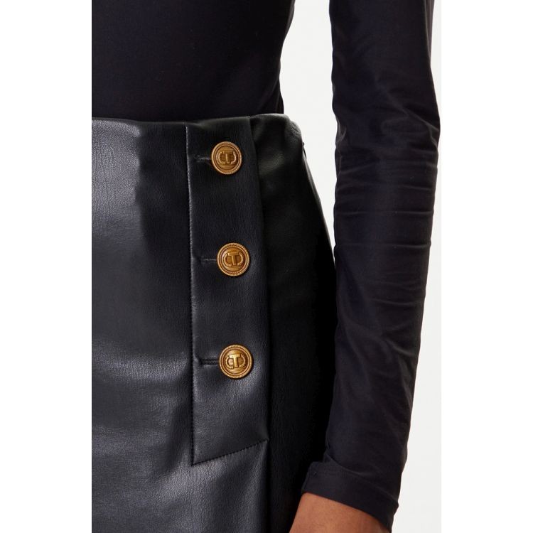 TWINSET Midi sijonas moterims, Juoda, Midi skirt 4