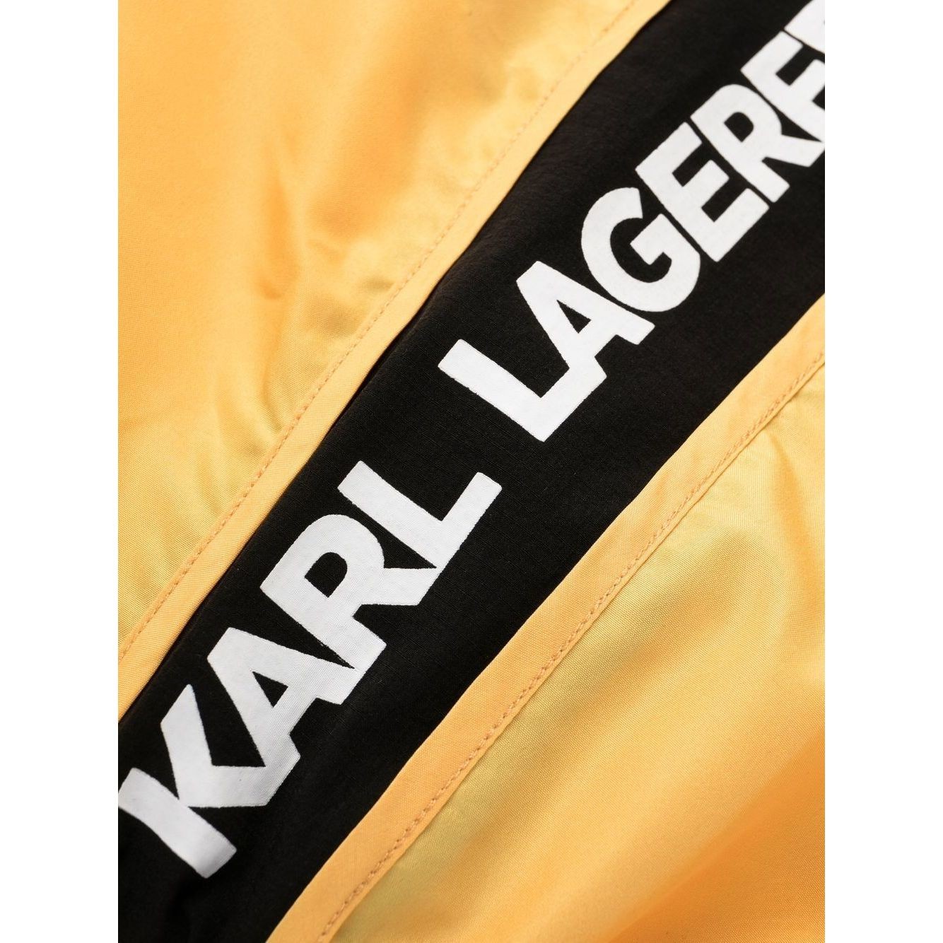 KARL LAGERFELD Apatinė kostiumėlio dalis vyrams, Geltona, Tape short boardshorts 3