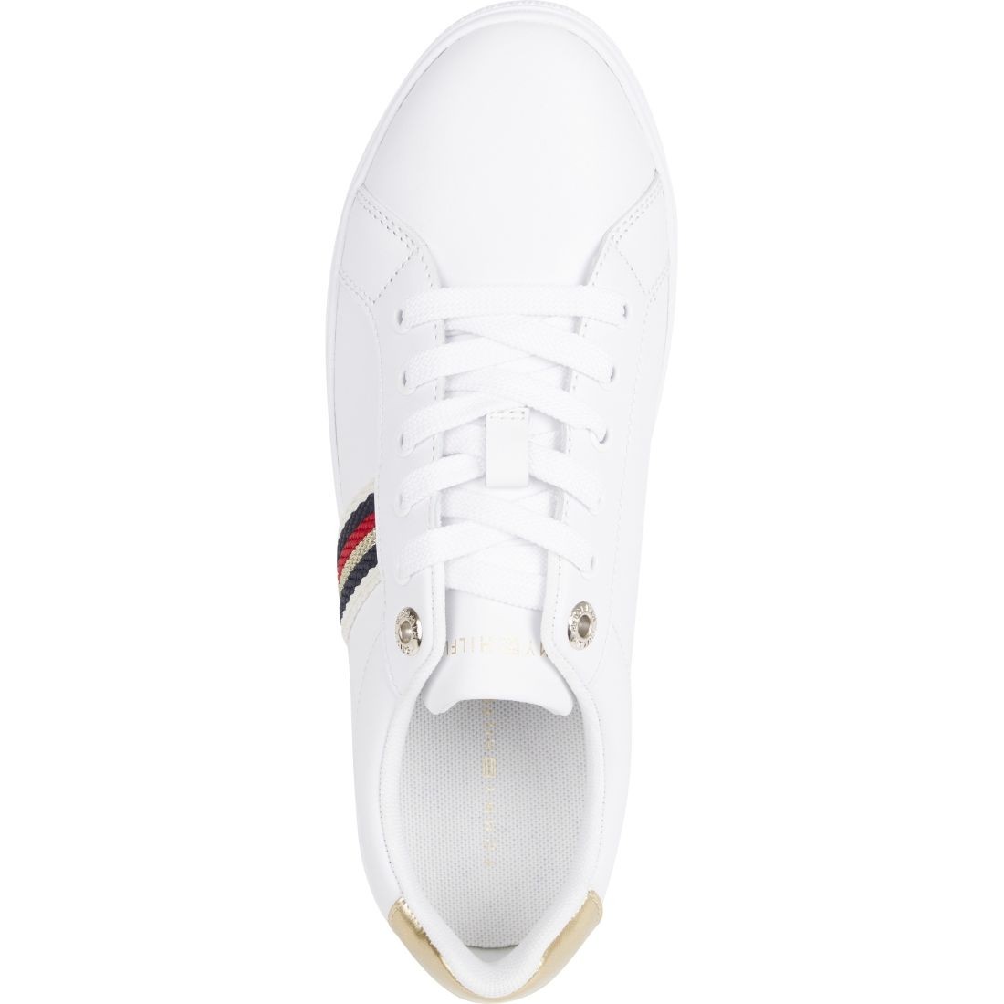 TOMMY HILFIGER Sportiniai bateliai moterims, Balta, Corporate webbing sneaker 4