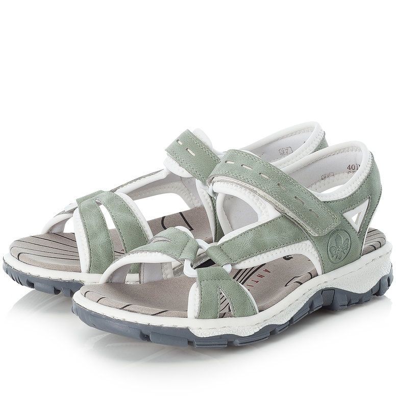 RIEKER Basutės moterims, Žalia, SANDALS 4