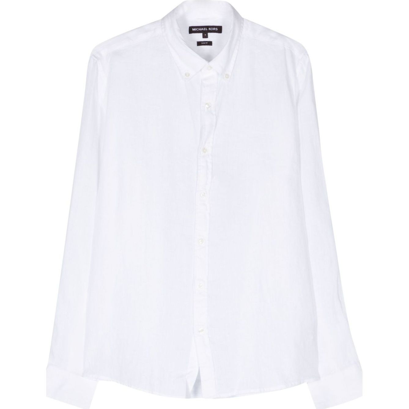 MICHAEL KORS Marškiniai ilgomis rankovėmis vyrams, Balta, Long sleeve linen shirt 1