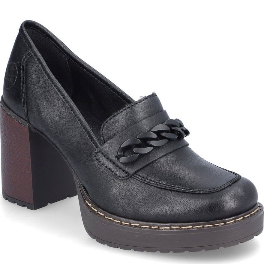 RIEKER Loaferiai moterims, Juoda, PUMPS 1