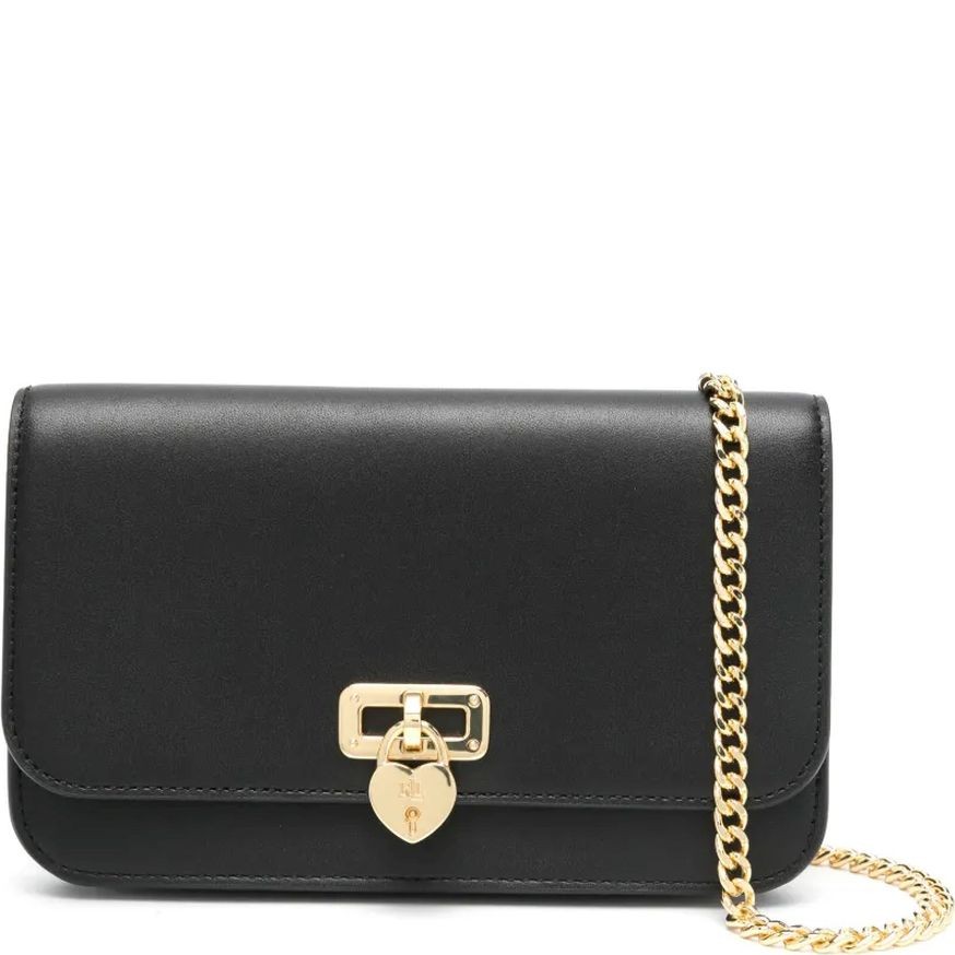 LAUREN RALPH LAUREN Rankinė per petį moterims, Juoda, Wallet on a chain large 1