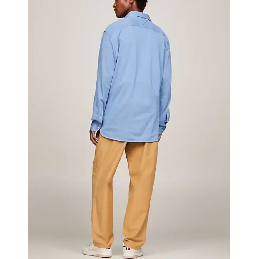 TOMMY HILFIGER Marškiniai ilgomis rankovėmis vyrams, Mėlyna, Dc pique popover rf shirt 3