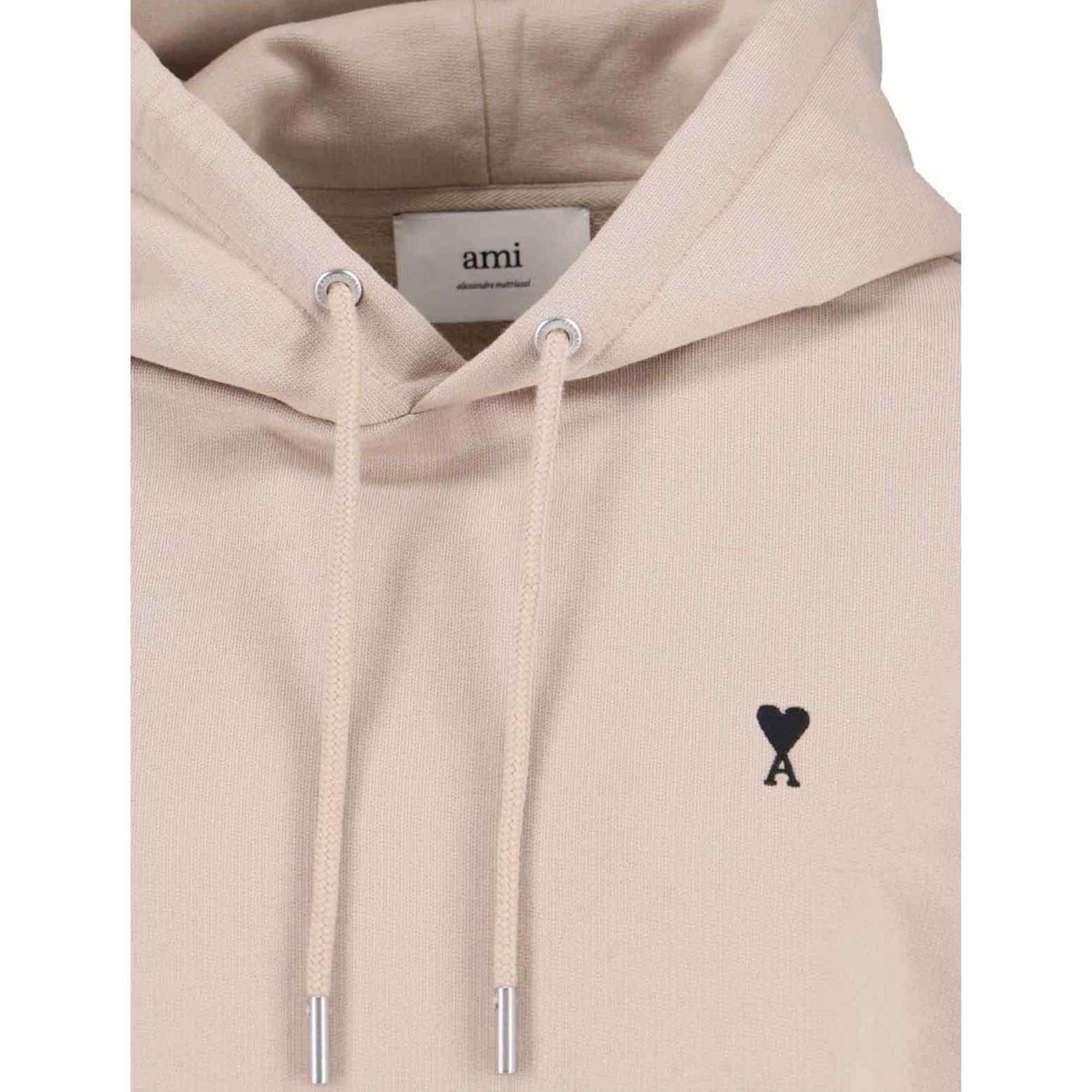 AMI PARIS Džemperis moterims, Smėlio, Contrasted ami de coeur hoodie 3