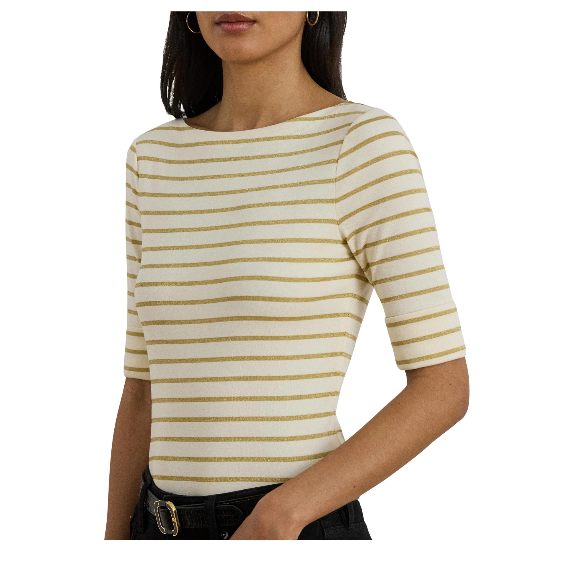 LAUREN RALPH LAUREN Marškinėliai trump. rankovėmis moterims, Marga, Judy mid sleeve t shirt 2