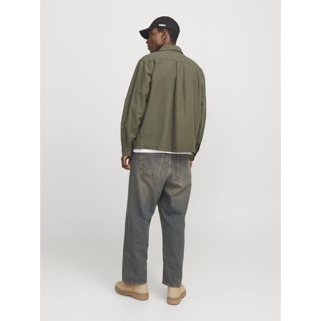 JACK & JONES Lengva striukė vyrams, Chaki, Urban edge overshirt 3