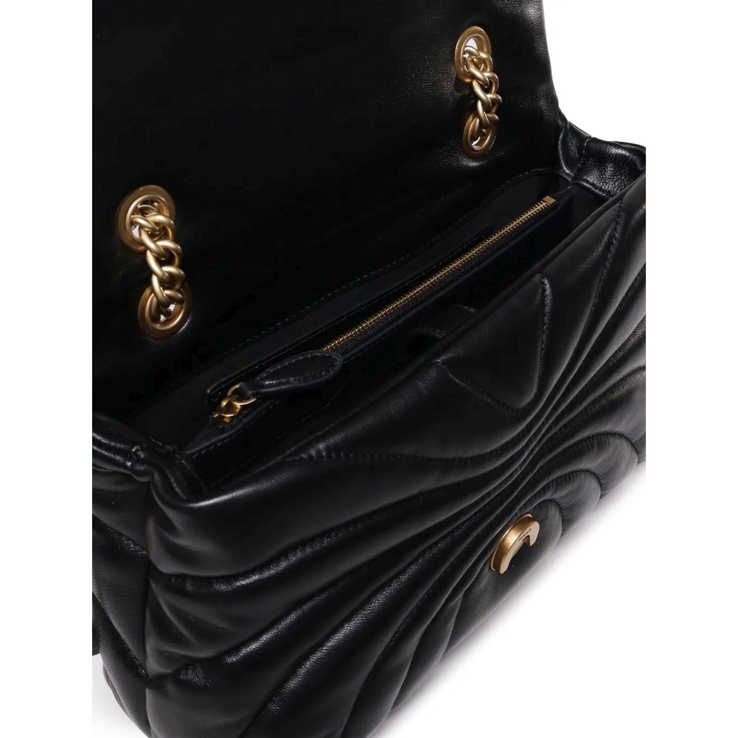 PINKO Rankinė per petį moterims, Juoda, Love puff shoulder bag 4