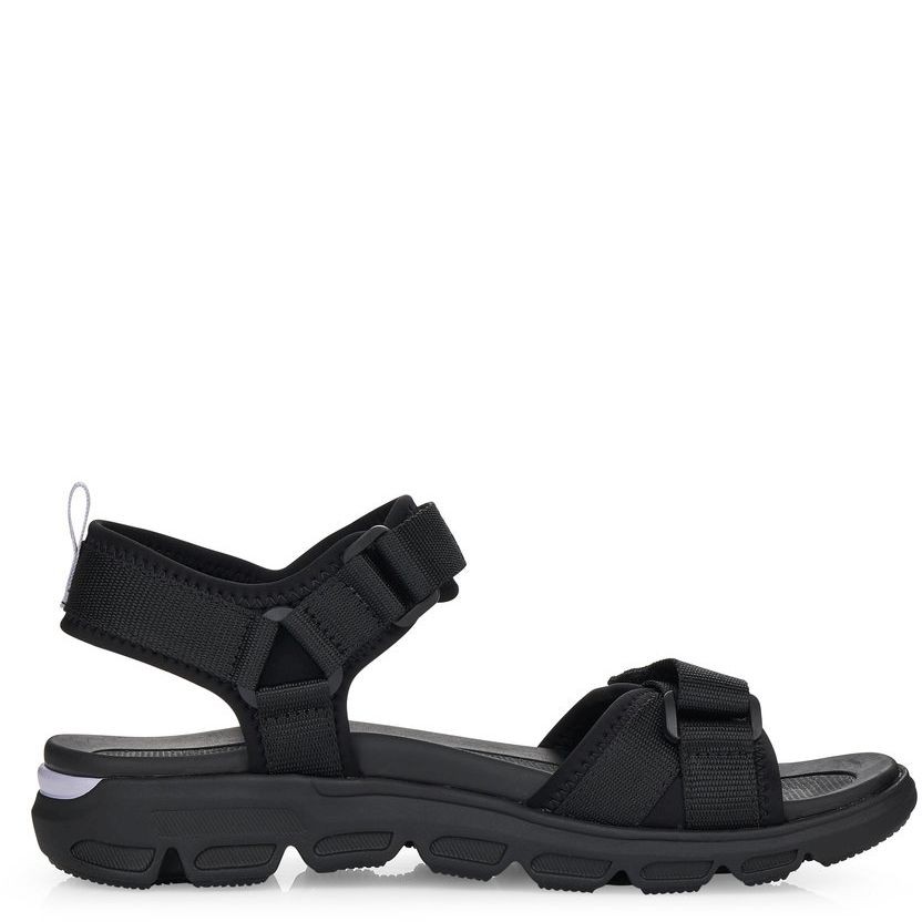 RIEKER Basutės moterims, Juoda, SANDALS 3