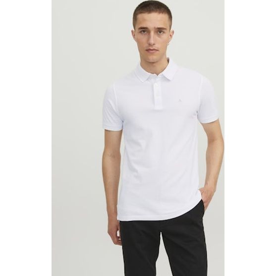 JACK & JONES Polo marškiniai ilgos rank. vyrams, Balta, Jjepaulos polo long 3