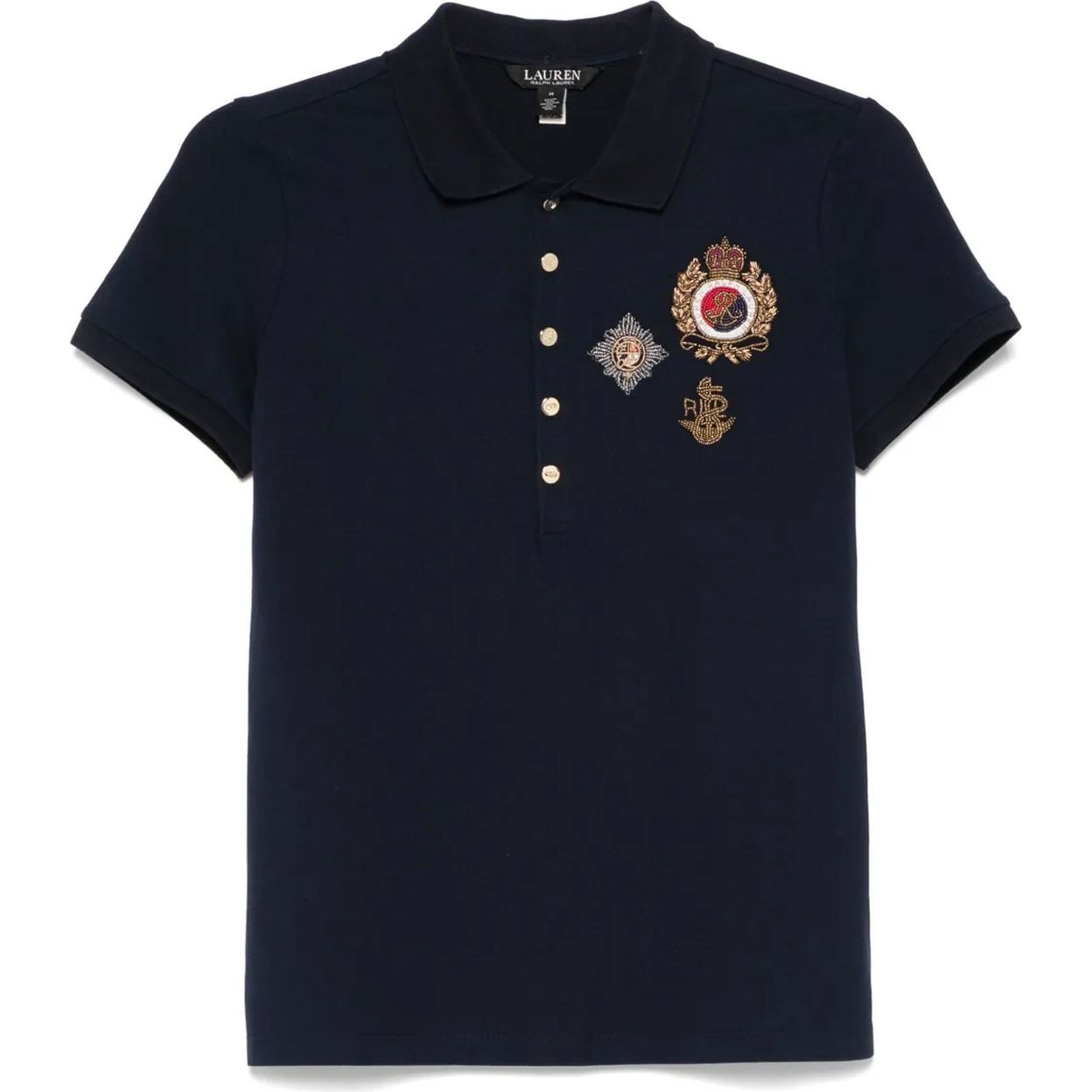 LAUREN RALPH LAUREN Polo marškiniai trumpos rank. moterims, Ruda, Short sleeve polo shirt 1