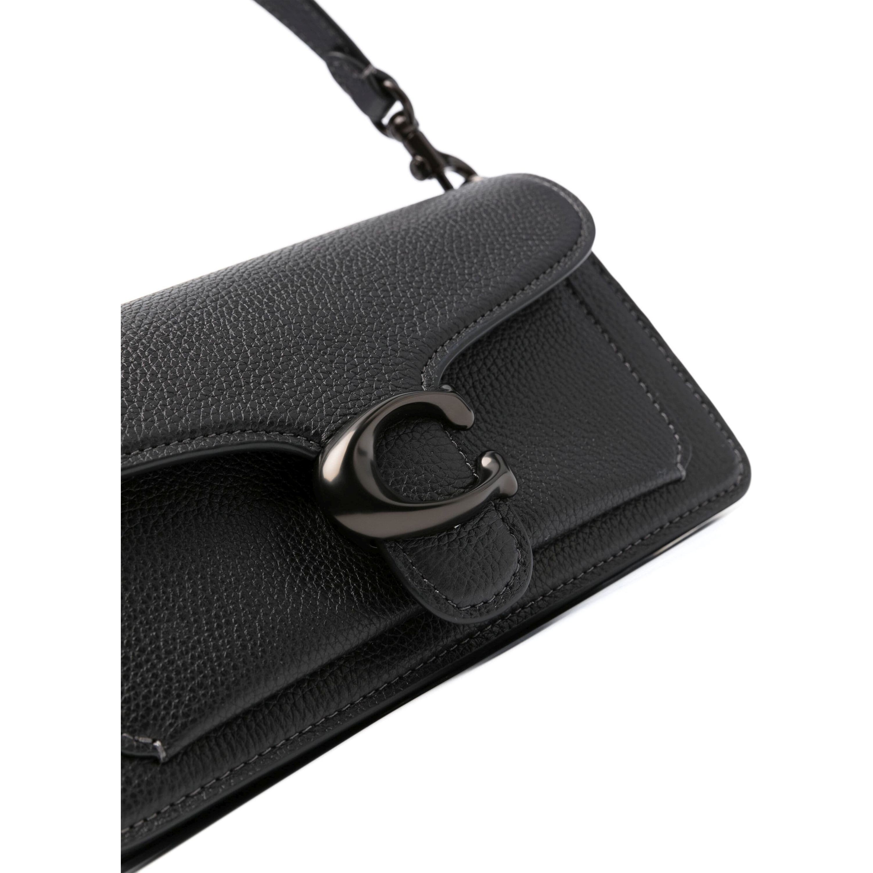 COACH Rankinė per petį moterims, Juoda, Leather tabby shoulder bag 20 3