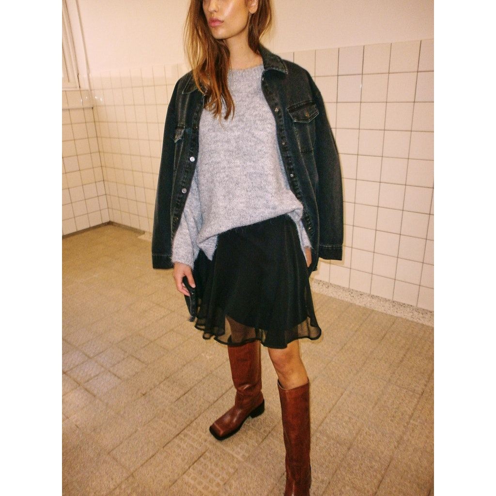 NOISY MAY Megztinis moterims, Pilka, Sutton o-neck tunic knit 7