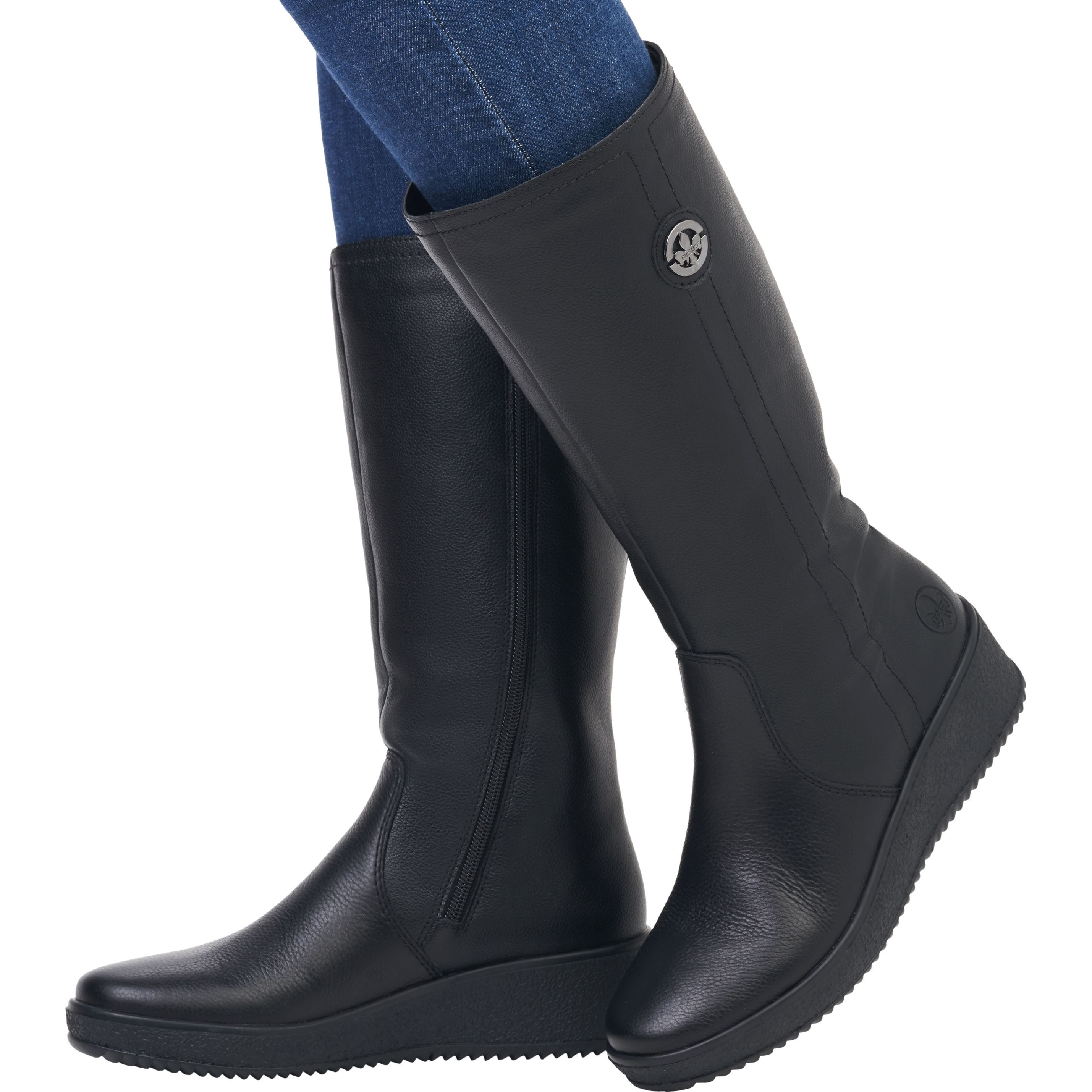 RIEKER Auliniai moterims, Juoda, Ladies' boots 2