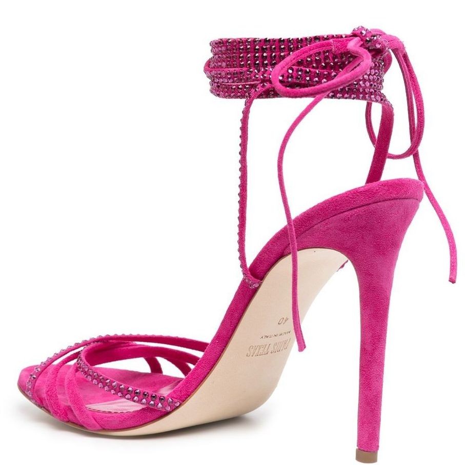 PARIS TEXAS Aukštakulniai moterims, Rožinė, Holly nicole lace up sandal 3