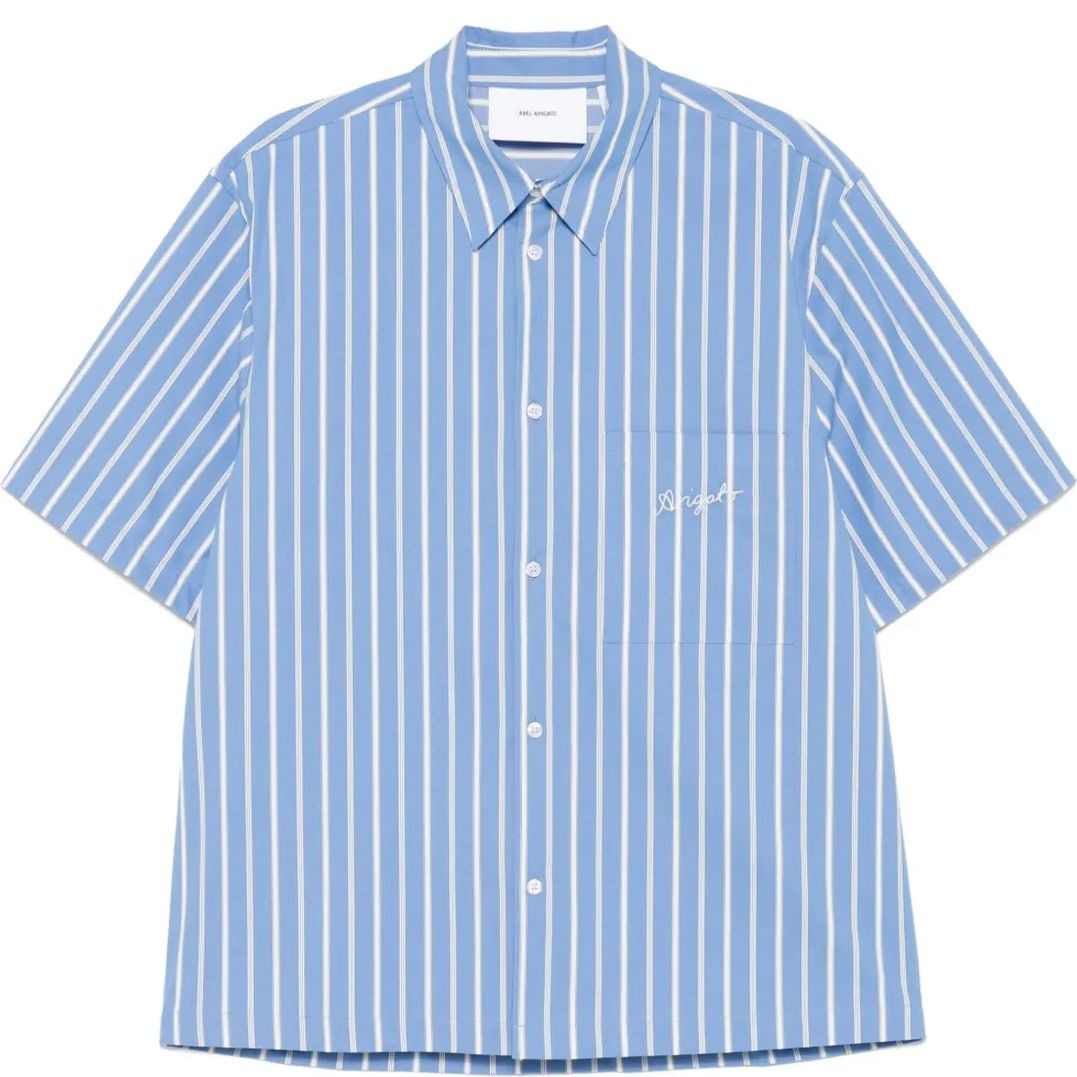 AXEL ARIGATO Marškiniai ilgomis rankovėmis vyrams, Mėlyna, Daily shirt