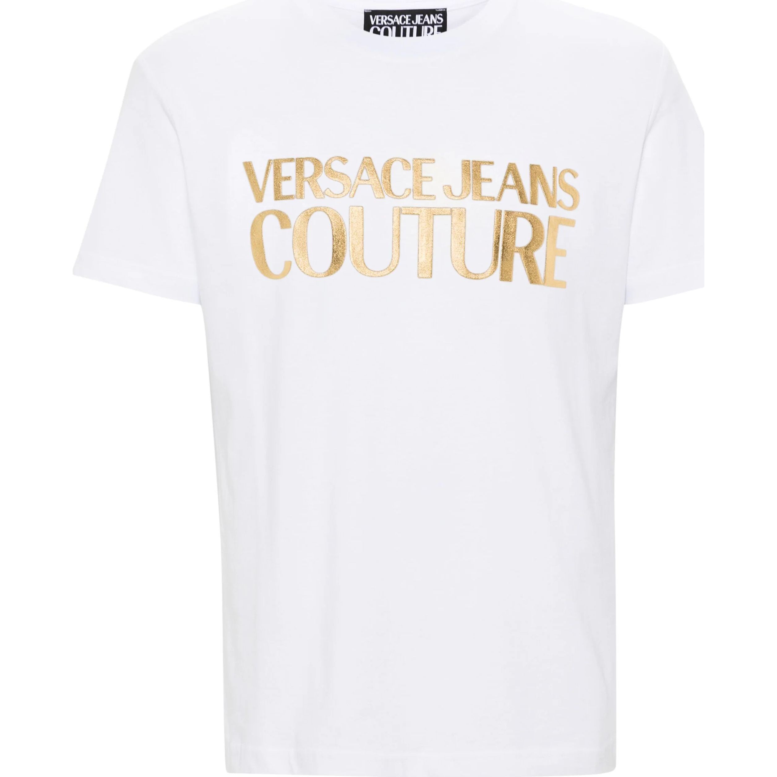 VERSACE JEANS CUTURE Marškinėliai trump. rankovėmis vyrams, Balta, Logo-print cotton t-shirt