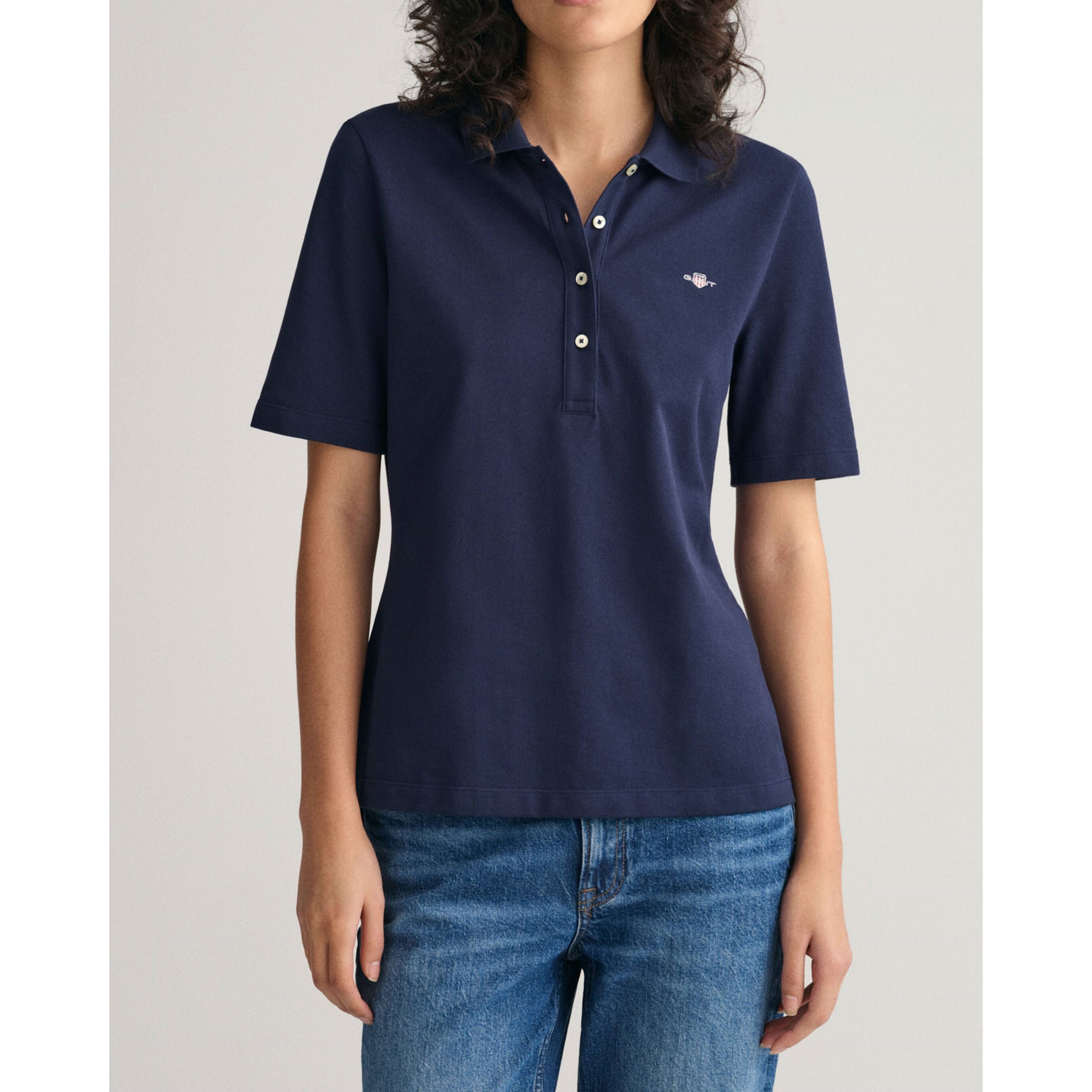 GANT Polo marškiniai trumpos rank. moterims, Mėlyna 2