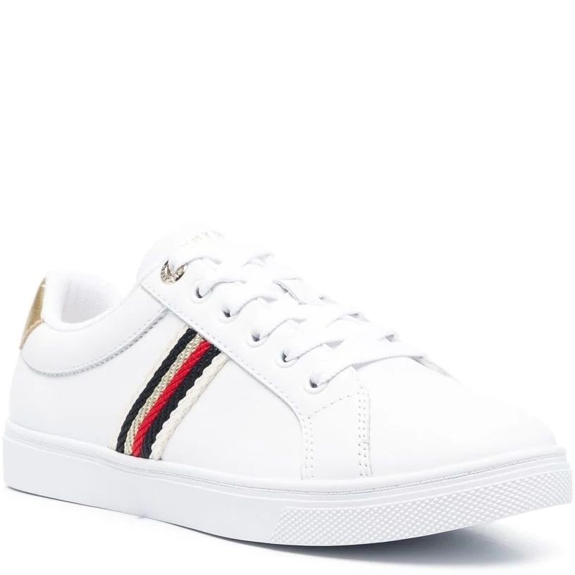 TOMMY HILFIGER Sportiniai bateliai moterims, Balta, Corporate webbing sneaker 2