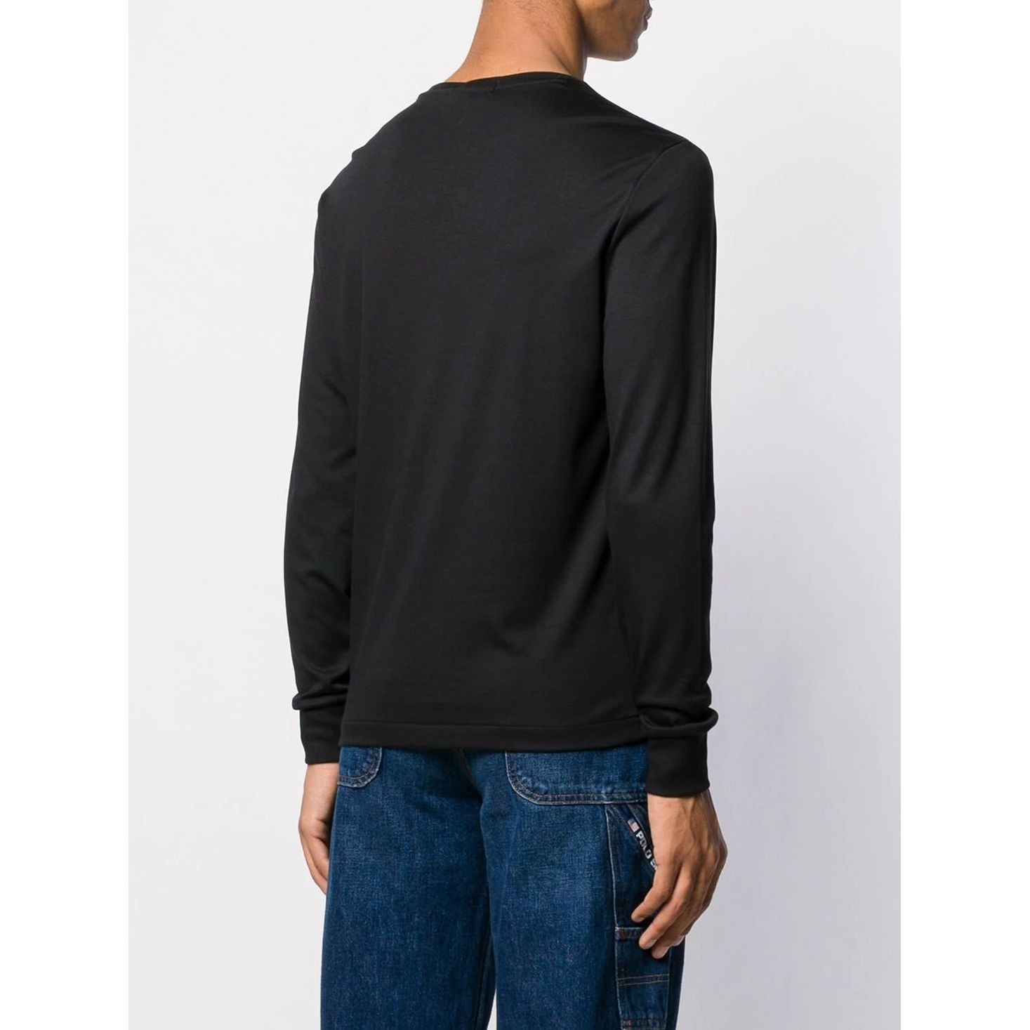 POLO RALPH LAUREN Megztinis su V apykakle vyrams, Juoda, Long sleeve t-shirt 3