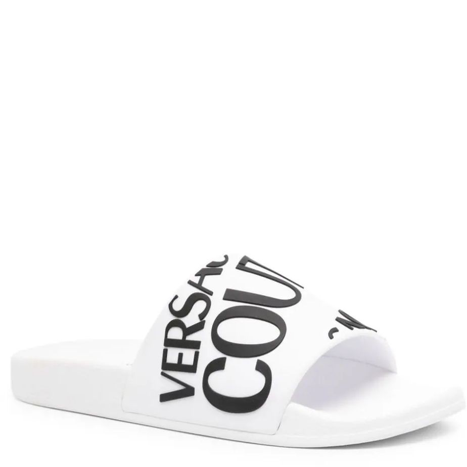 VERSACE JEANS CUTURE Šlepetės moterims, Balta, Fondo ShellySlippers 1