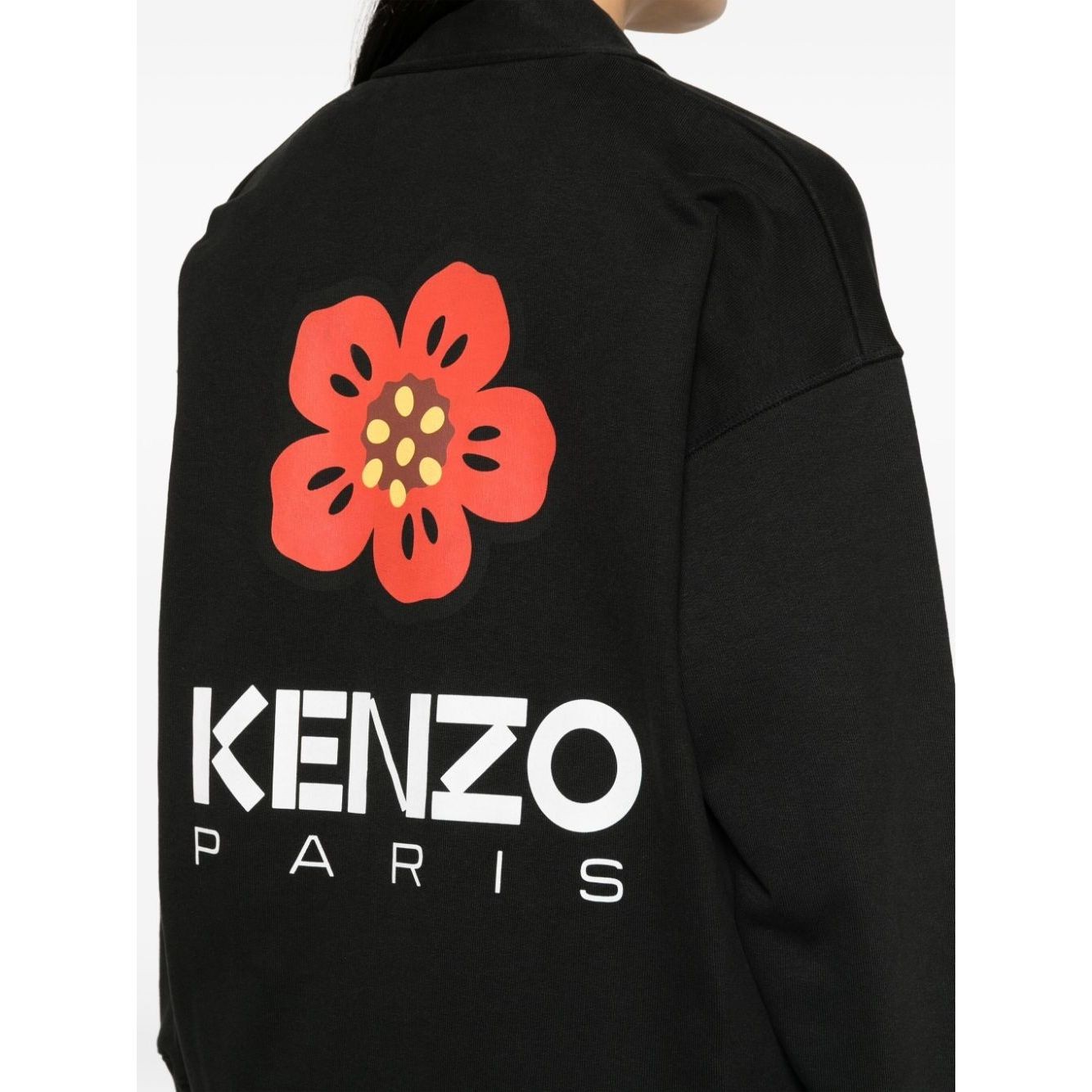 KENZO Mini suknelė moterims, Juoda, Kenzo target shirting dress 4