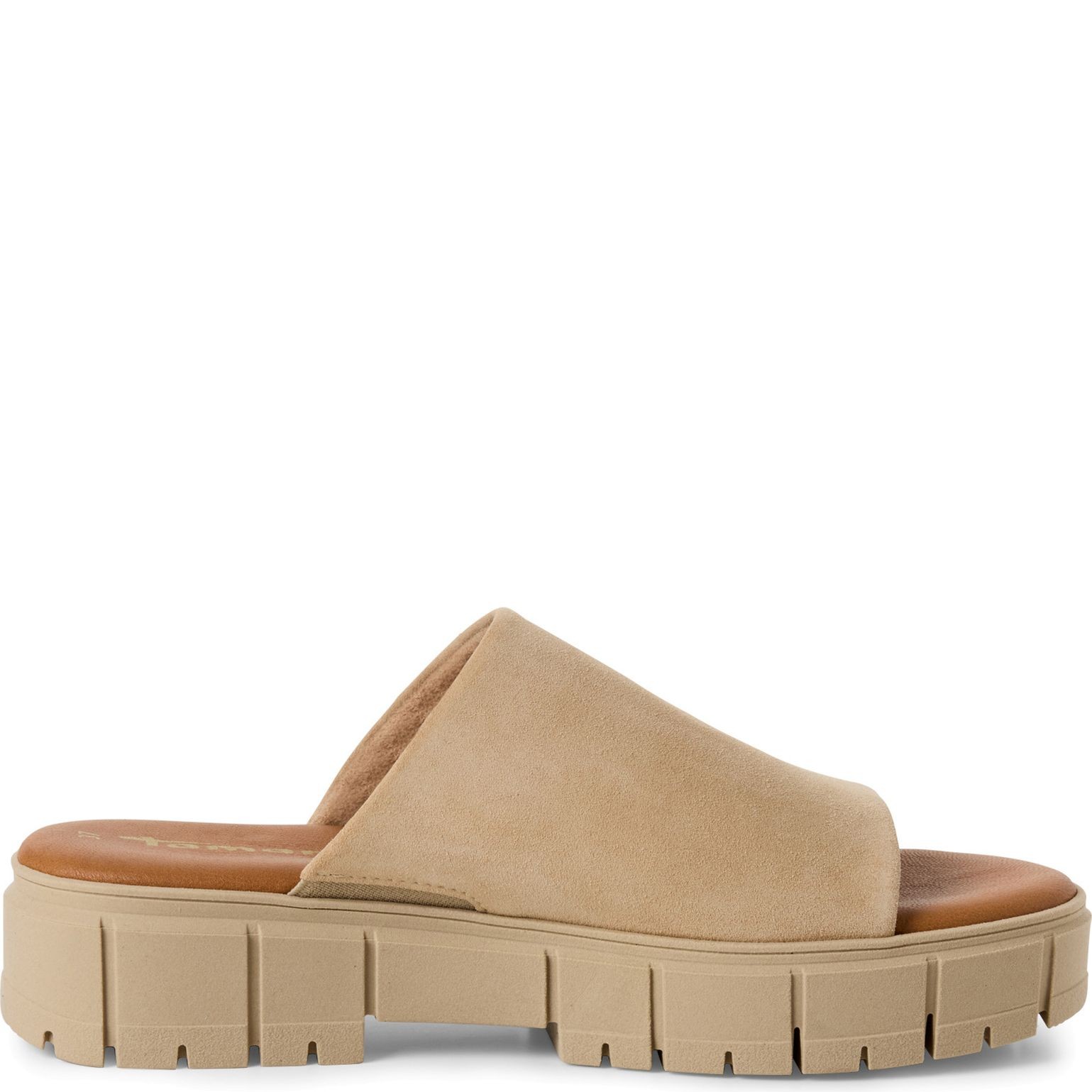 TAMARIS Šlepetės moterims, Smėlio, Wedge/plat mule 3