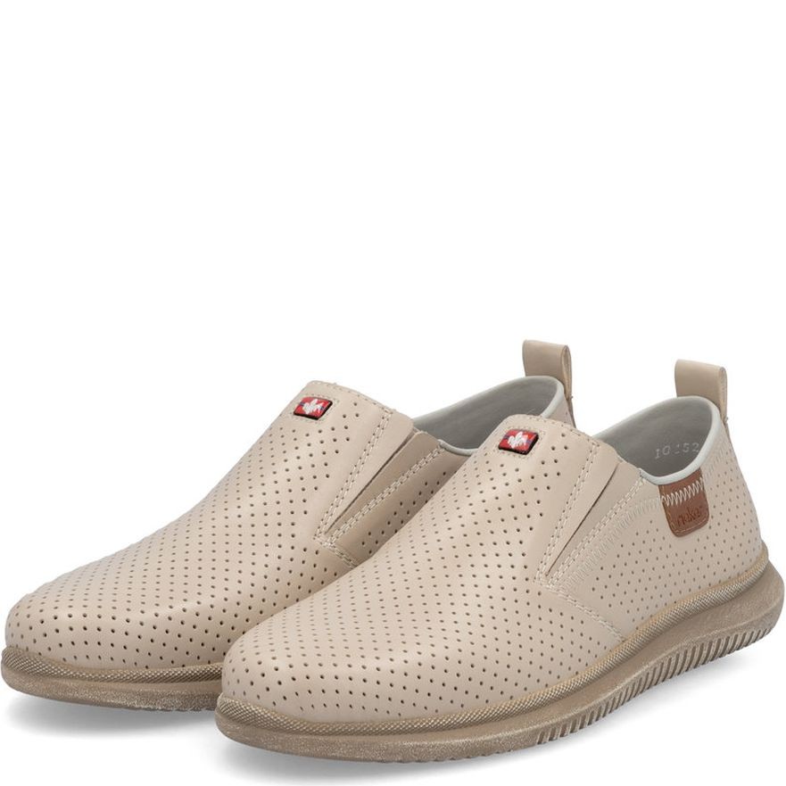 RIEKER Loaferiai vyrams, Smėlio, Slipper 7