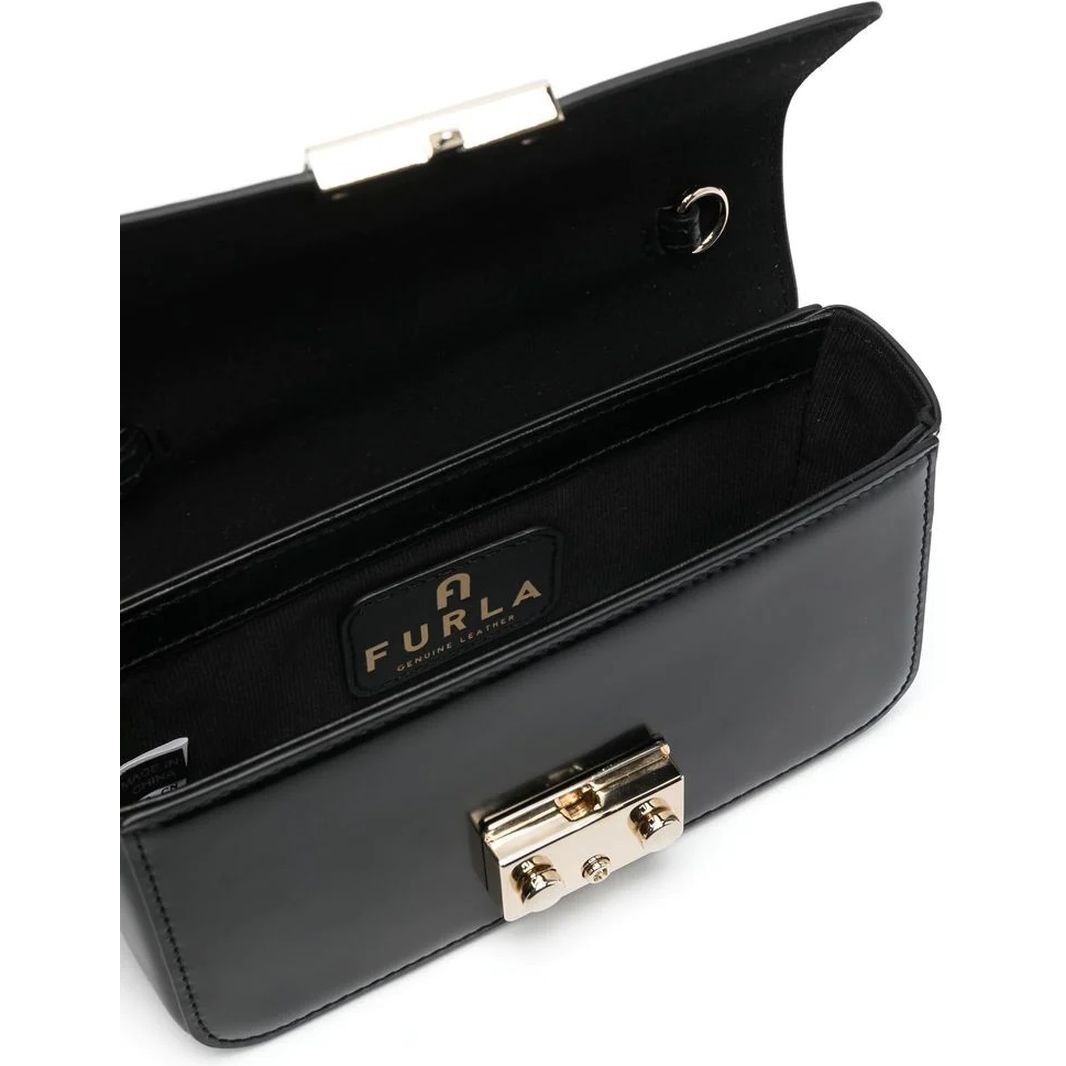 FURLA Rankinė per petį moterims, Juoda, Metropolis mini crossbody 4