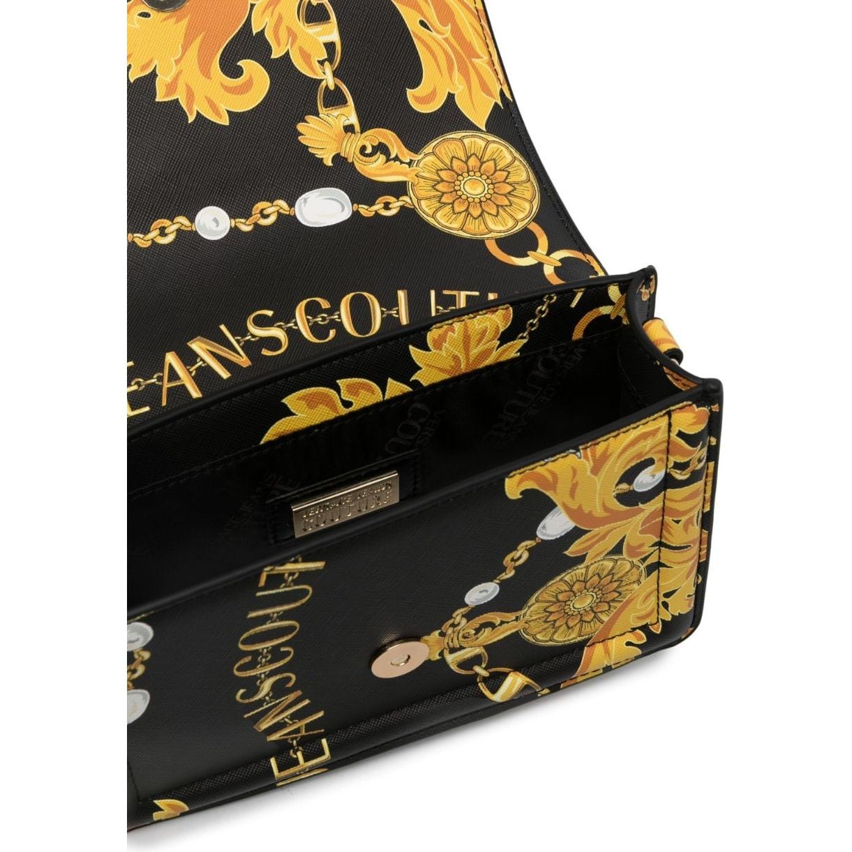 VERSACE JEANS CUTURE Rankinė per petį moterims, BLACK/GOLD, Couture  crossbody 4
