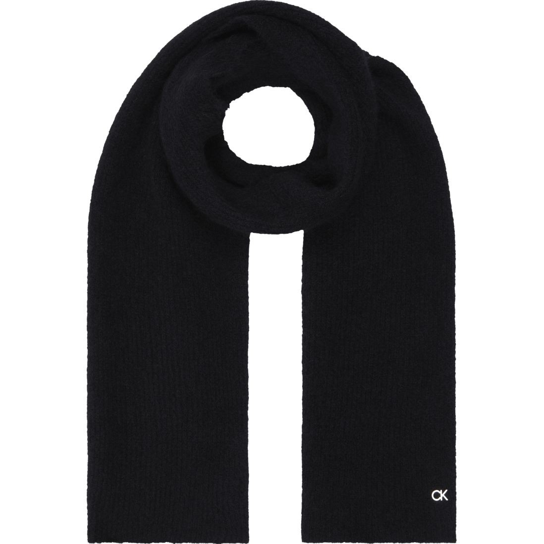 CALVIN KLEIN Šalikas vyrams, Juoda, LUX WOOL SCARF 30X180 2