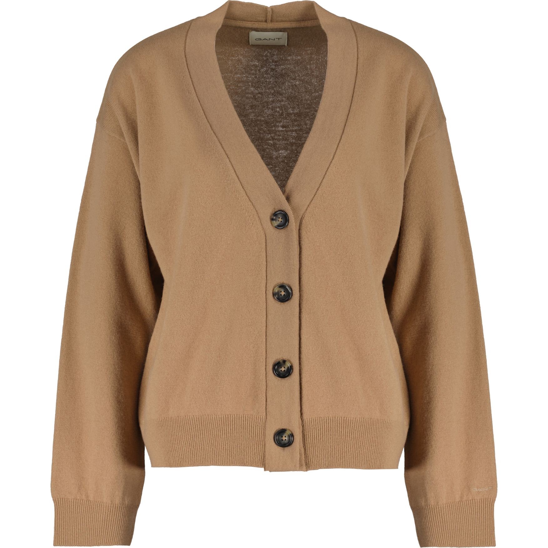 GANT Kardiganas moterims, Ruda, Superfine lambswool cardigan 1