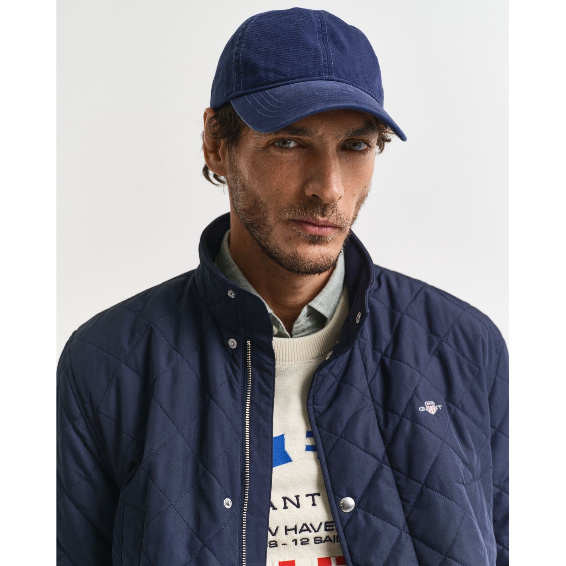GANT Striukė vyrams, Mėlyna, quilted windcheater mid 5